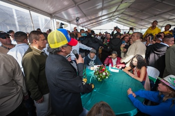 Petro estuvo acompañado de sus