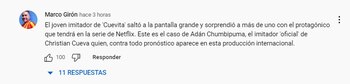 Usuarios reaccionan a aparición de imitador de Christian Cueva en Netflix. (YouTube)