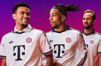 Luis Díaz, futbolista colombiano, protagonizó la presentación de la nueva camiseta del Bayern Múnich - crédito Bayern Múnich