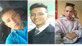 Brayan Andrés Montaña de 17 años, Mauricio Castillo, de 16, y Juan Esteban Moreno, de14, desaparecieron el 22 de febrero de 2017.