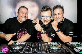 José María Castells junto a Toni Peret y Quique Tejada