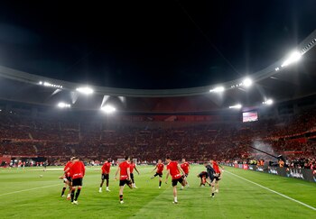 Los jugadores del Athletic durante