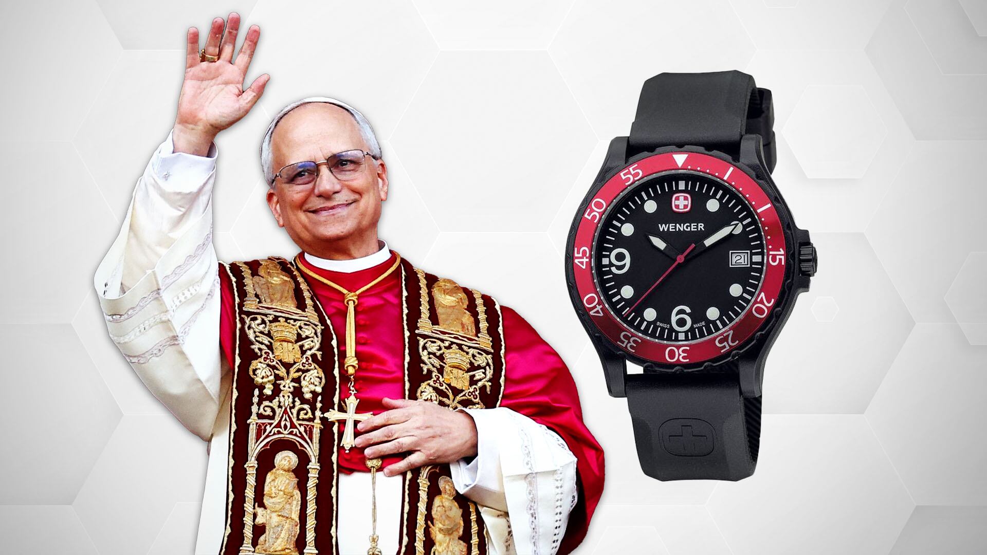 El nuevo Papa, León XIV, mostró el día de su elección un modelo de reloj de lo más inesperado. REUTERS/Guglielmo Mangiapane