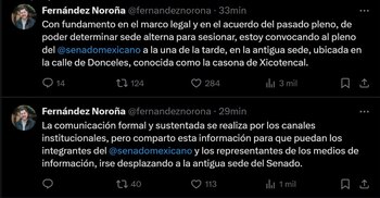 Fernández Noroña convocó a sesionar