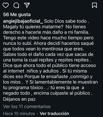 Angie Jibaja arremete contra Magaly
