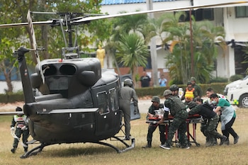 Un soldado tailandés herido es