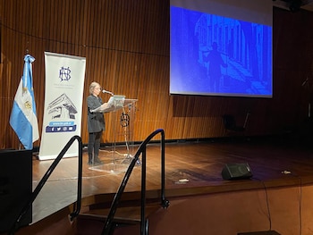 Silvia Hansman y un momento