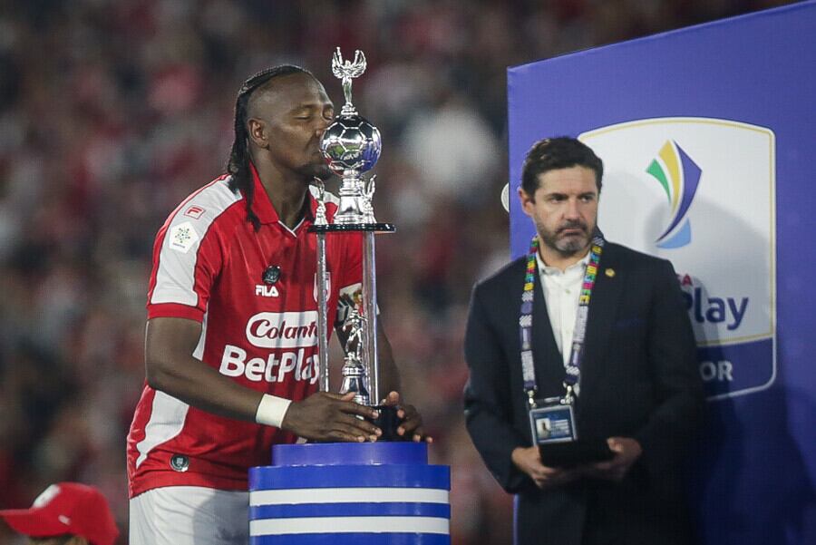 El delantero habló sobre su compromiso con Independiente Santa Fe- crédito Cristian Bayona/ Colprensa