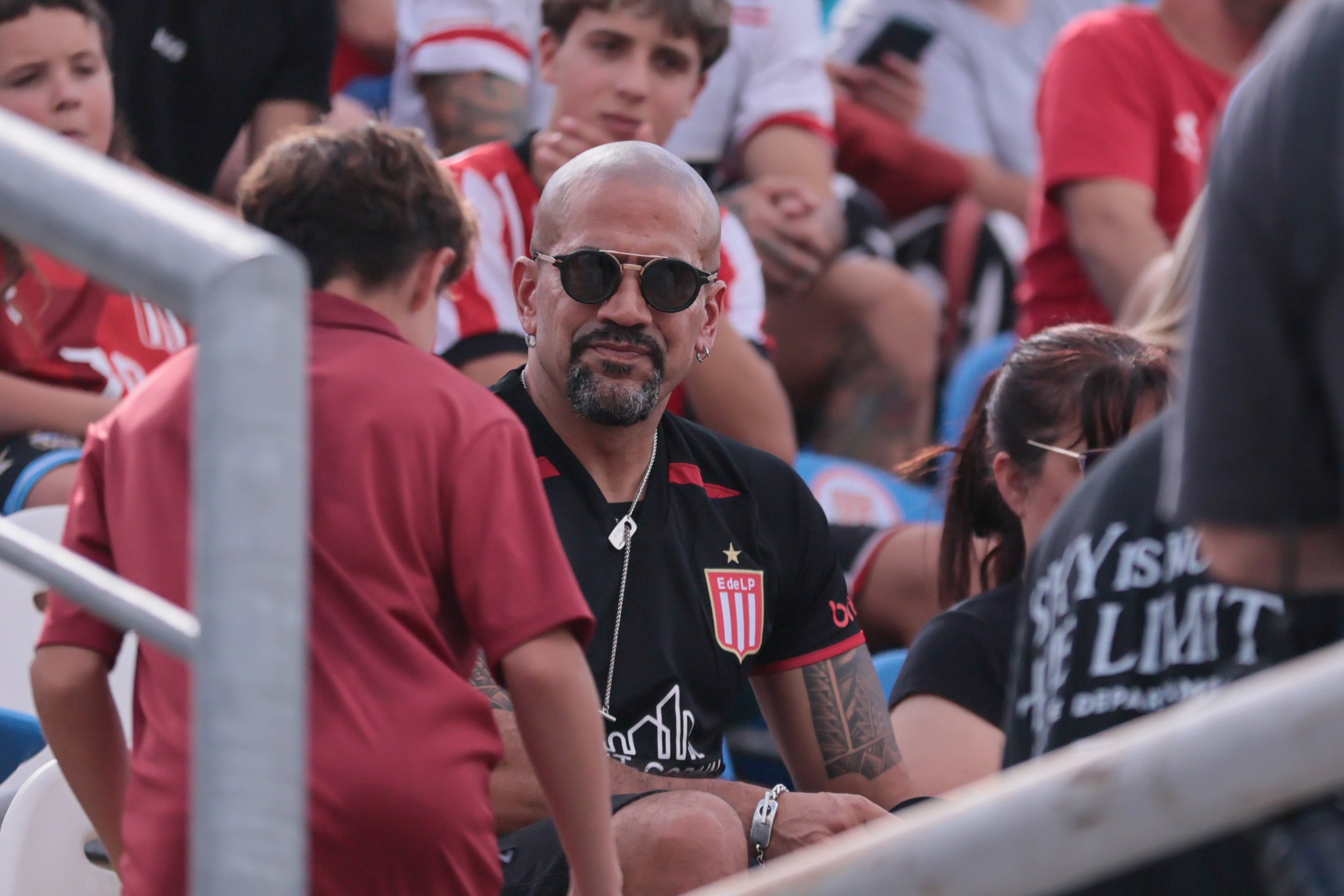 Al igual que la final contra Racing, Verón vivió la definición en las gradas (RSFotos)