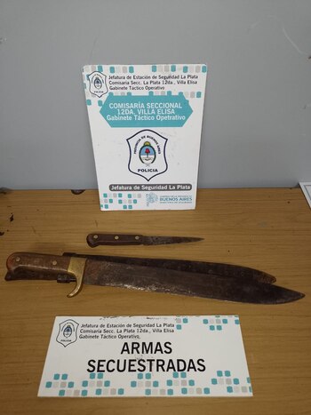 Los machetes incautados