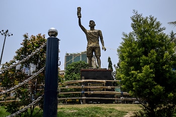 Retiran la estatua gigante de Messi en la India