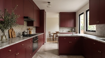 Cocina Rojo Oscuro