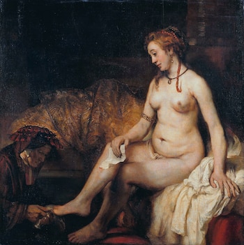 Bathsheba with David’s letter
*oil on canvas
*142 x 142 cm
*signed b.l.: Rembrandt. f. 1654