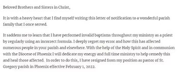 Una parte del comunicado del