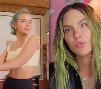 Look similar entre Ángela Aguilar y Belinda. (Captura de pantalla)