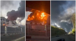 Un ataque ucraniano desató un gran incendio en la refinería de Tuapsé y desencadenó la represalia rusa sobre Kiev