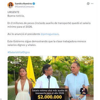Sandra Ramírez celebró el anuncio