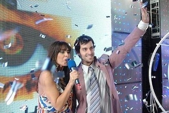 Junto a la recordada Silvina Luna en su salida del certamen