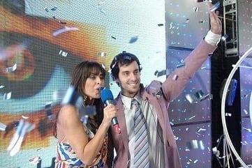 Junto a la recordada Silvina Luna en su salida del certamen
