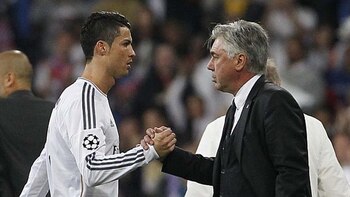 Ancelotti y Ronaldo en el