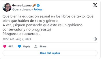 El comunicador celebró que se