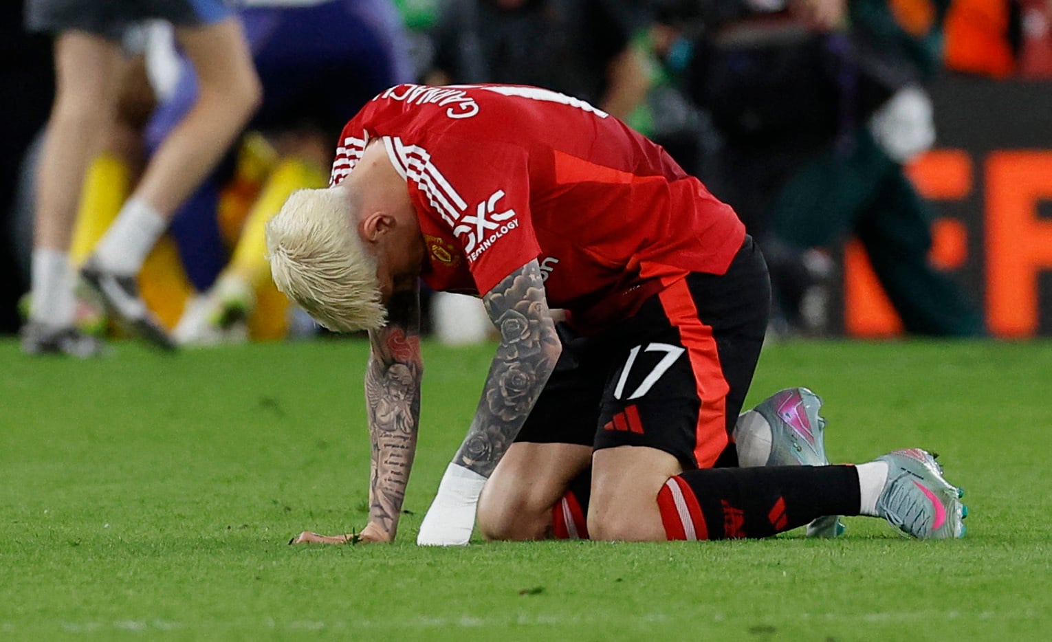 Garnacho no tuvo un buen rendimiento general en Manchester United (Reuters)