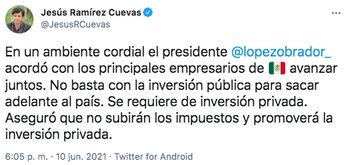 Jesús Ramírez Cuevas dio detalles