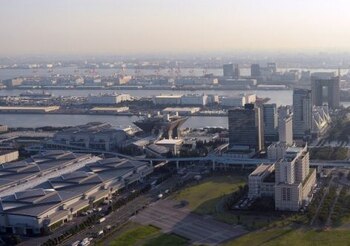 TOKYO, JAPAN - SEPTEMBER 12: Aerial view of Wakasu area which will host the sailing events during the Tokyo 2020 Olympic Games on September 12, 2013 in Tokyo, Japan. Tokyo was selected as the site of the 2020 Olympics. (Photo by Atsushi Tomura/Getty Images)
