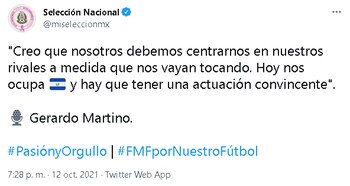 La Selección Mexicana buscará tener