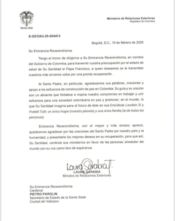 Carta de la canciller, Laura