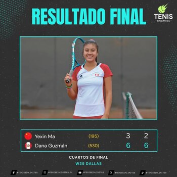 Dana Guzmán avanza a semifinales de un torneo por segunda vez esta temporada.