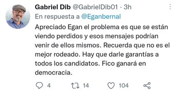 El tweet de Egan genero