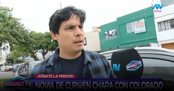 Curwen confirma que sigue con Carla Campos tras ampay: “Es mi vida, mi amor, mi tesoro”. Captura: Magaly TV La Firme.