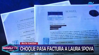 Derco exige a Laura Spoya asumir parte de los costos del accidente de la camioneta Haval H9. Captura: Magaly TV La Firme.