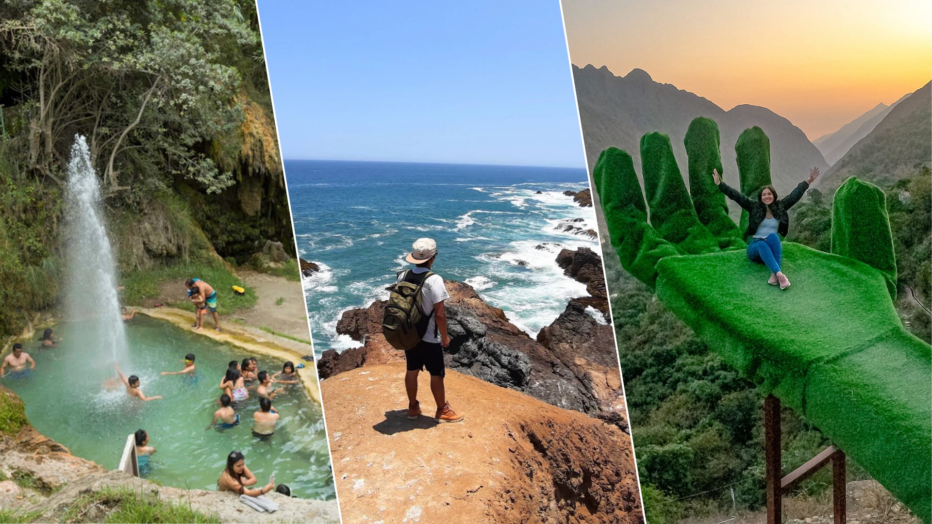 Descubre los atractivos turísticos de Churín, Tuquillo y San Mateo de Otao, opciones ideales para celebrar Semana Santa sin salir de la región de Lima. (Composición: Infobae Perú)