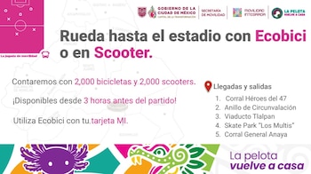 Estas son las rutas en bicicleta para el Estadio Ciudad de México (Gobierno CDMX)