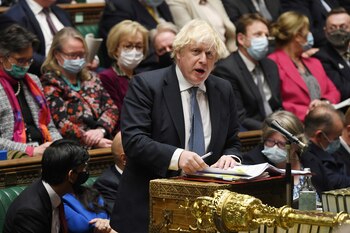 Boris Johnson en el parlamento