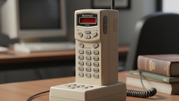 Así fue el primer celular