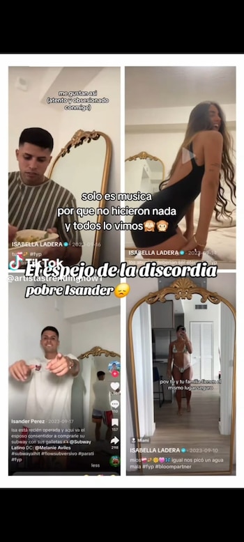 El color de cabello de Beéle y el famoso espejo alimentan teorías sobre el momento del encuentro - crédito TikTok