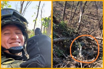 La expresión de un soldado