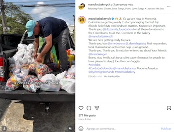 Betancur comparte en sus redes