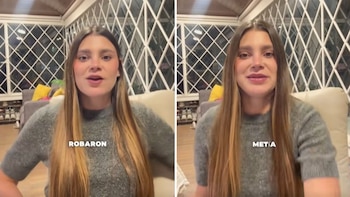 La sospecha de que existan grupos organizados de ladrones surgió tras observar a varias personas con sombrillas similares cerca del lugar del robo - crédito Captura video