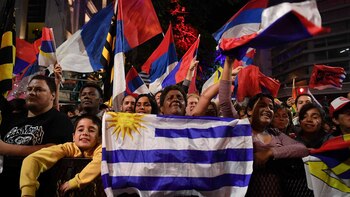 Militantes del Frente Amplio durante