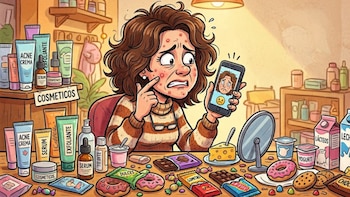 Qué factores pueden desencadenar acné después de los 30