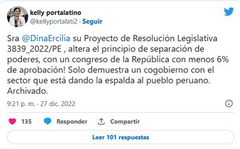 Perú Libre contra iniciativa de