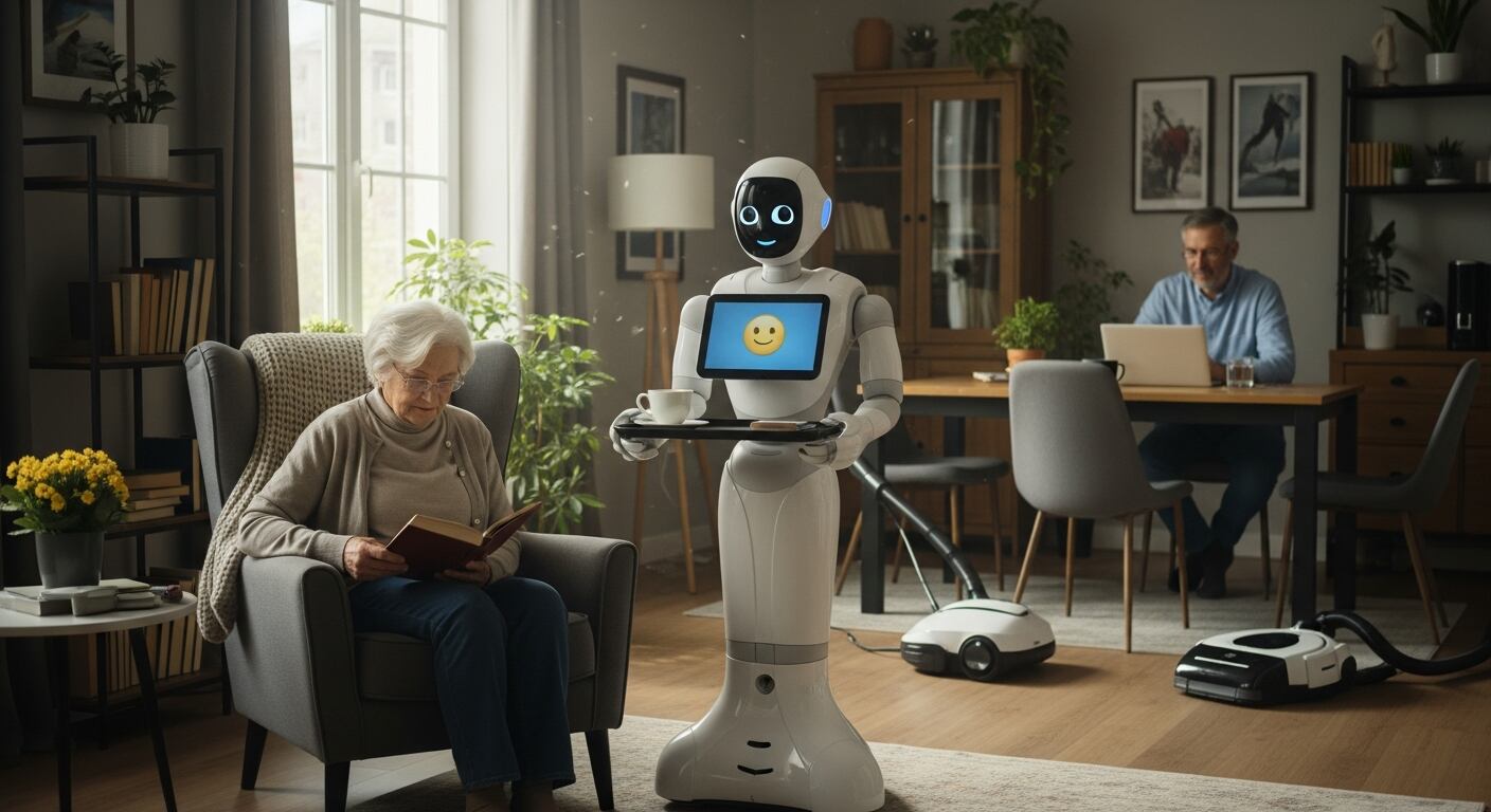 Se simulan entornos como residencias para preparar robots para el trabajo real. (Imagen Ilustrativa Infobae)