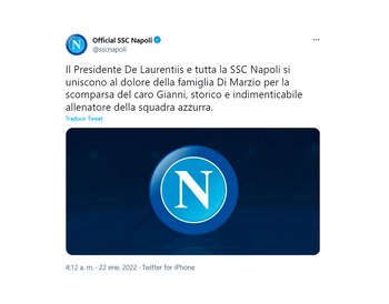 El tuit del Napoli por