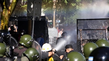 Hubo enfrentamientos entre manifestantes y
