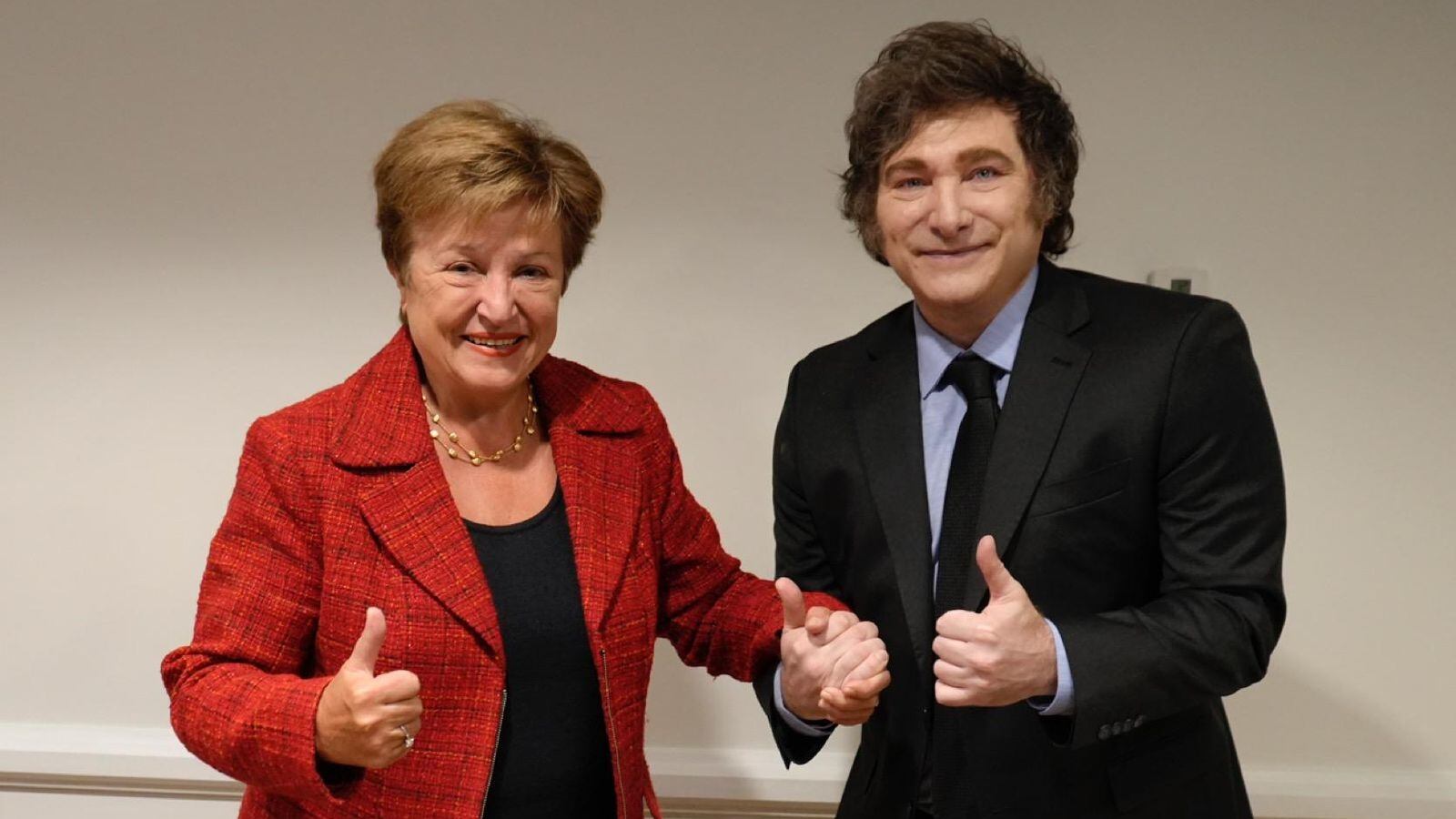 Kristalina Georgieva y Javier Milei se reunieron en Washington