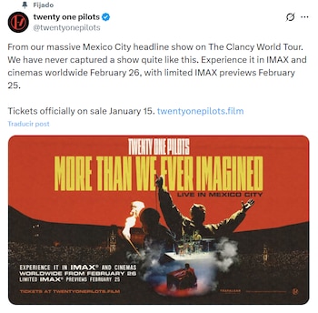 Así anunció el grupo el